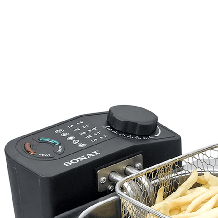 Sonai Deep Fryer - Stainless SH-811, 2000 Watt 4L adjustable thermostat - Image 4