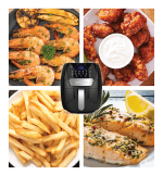 Sonai  Digital Air Fryer - Cook Master - SH-311 ,  Black Color,1500 Watt , 4L , 12 Preset Menus - Image 5