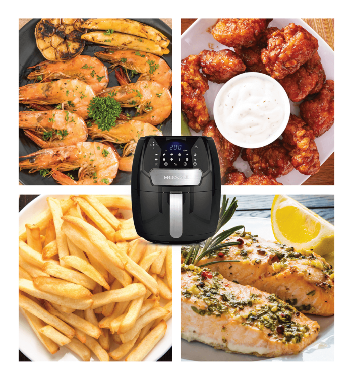 Sonai  Digital Air Fryer - Cook Master - SH-311 ,  Black Color,1500 Watt , 4L , 12 Preset Menus - Image 5