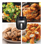 Sonai  Digital Air Fryer - Cook Master - SH-311 ,  Black Color,1500 Watt , 4L , 12 Preset Menus - Image 6