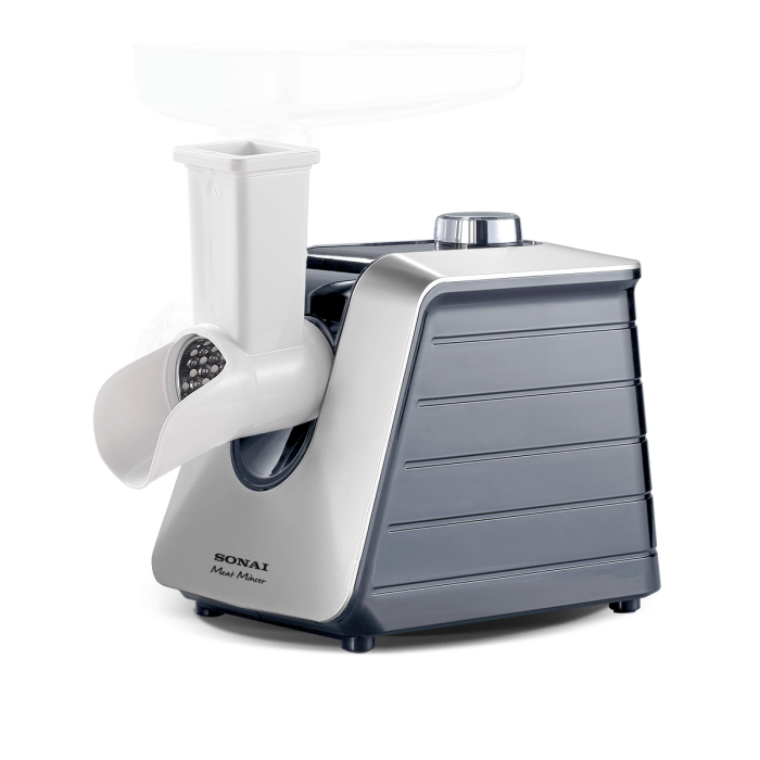 ⁦مفرمة لحم سوناي 2/1-1000 وات, مزودة ب 5 اقراص , اسود SH-4060⁩ - الصورة ⁦2⁩