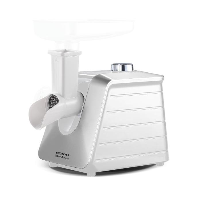 ⁦مفرمة لحم سوناي 2/1-1000 وات, 5 اقراص , ابيض SH-4060⁩ - الصورة ⁦2⁩