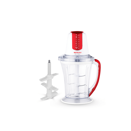 قطاعة خضروات سوناي- سوبر – 700 وات، 1.5 لتر، 6 شفرات ذات التكنولوجيا السداسية مزودة بقشارة ثوم – MAR-3077